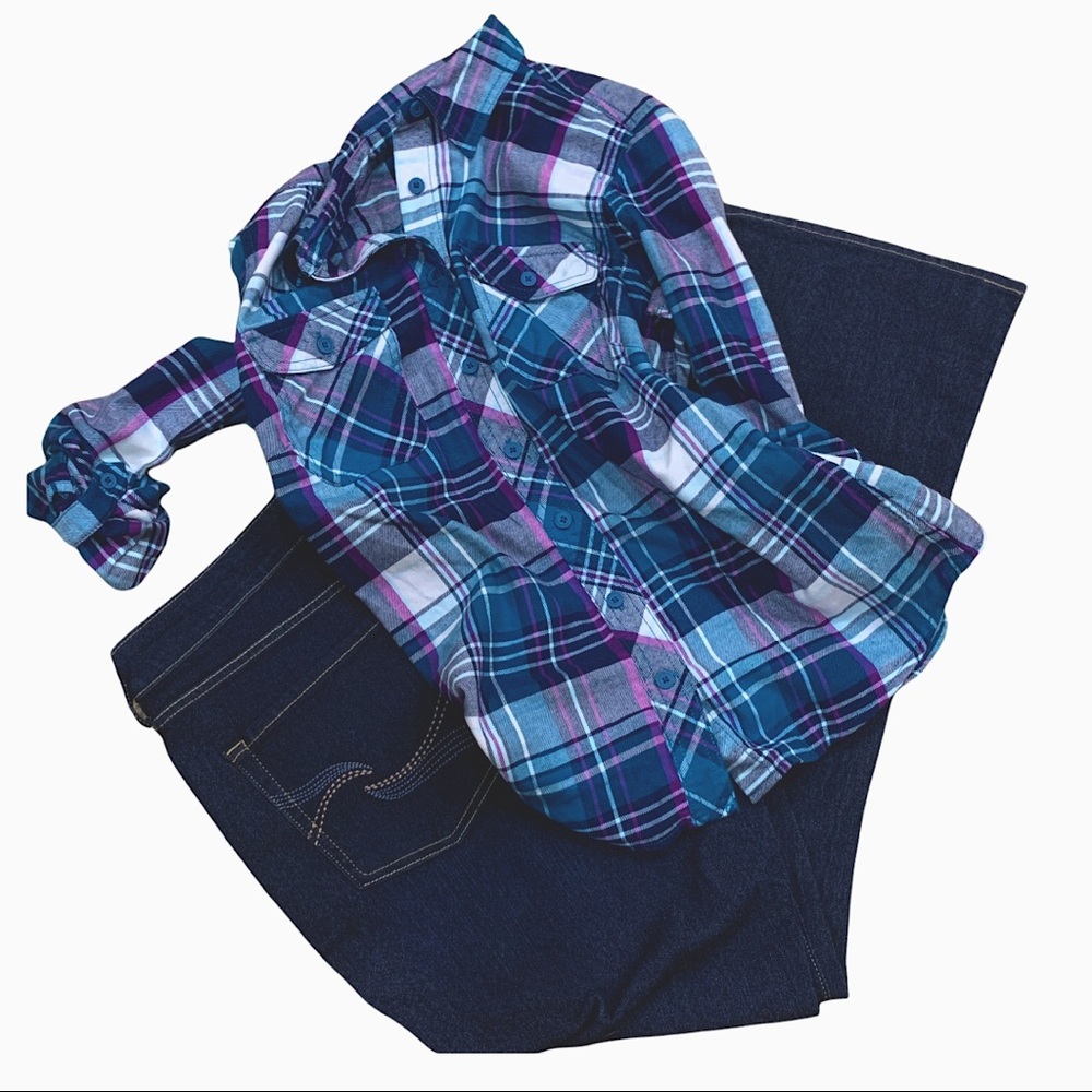 NWOT Duluth women’s flannel button down shirt